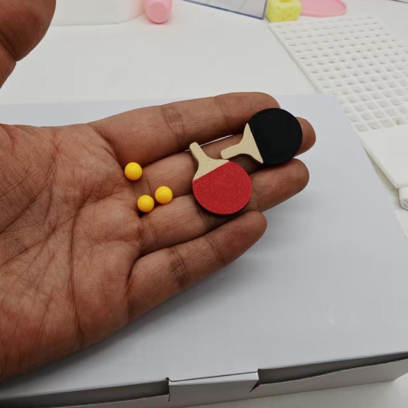Table Tennis Animation - 1Set Puppenhaus Miniatur Ping Pong Ball