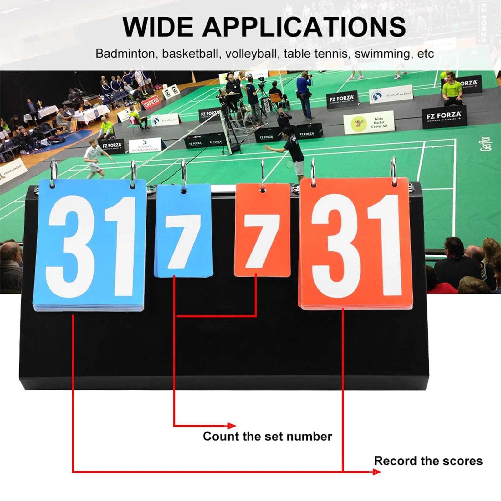Table Tennis Score - 4-stellige Anzeigetafel für Sportwettbewerbe, für Tischtennis,