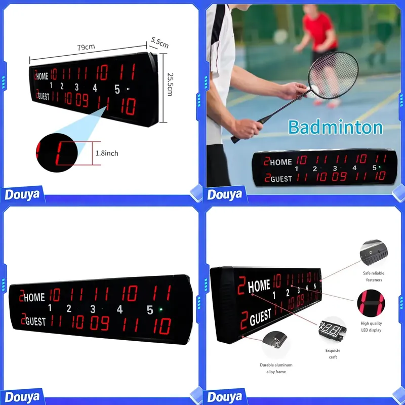 Table Tennis Score - YIZHI 5-Ziffern-Punkteanzeige LED Elektronische Digitale Anzeigetafel