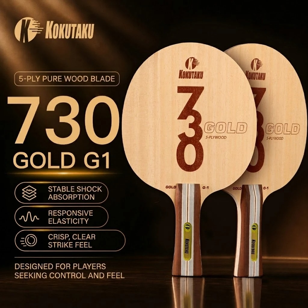 Table Tennis Edge - Kokutaku Tischtennisschläger FL 730 G1 5-Schicht-Holz