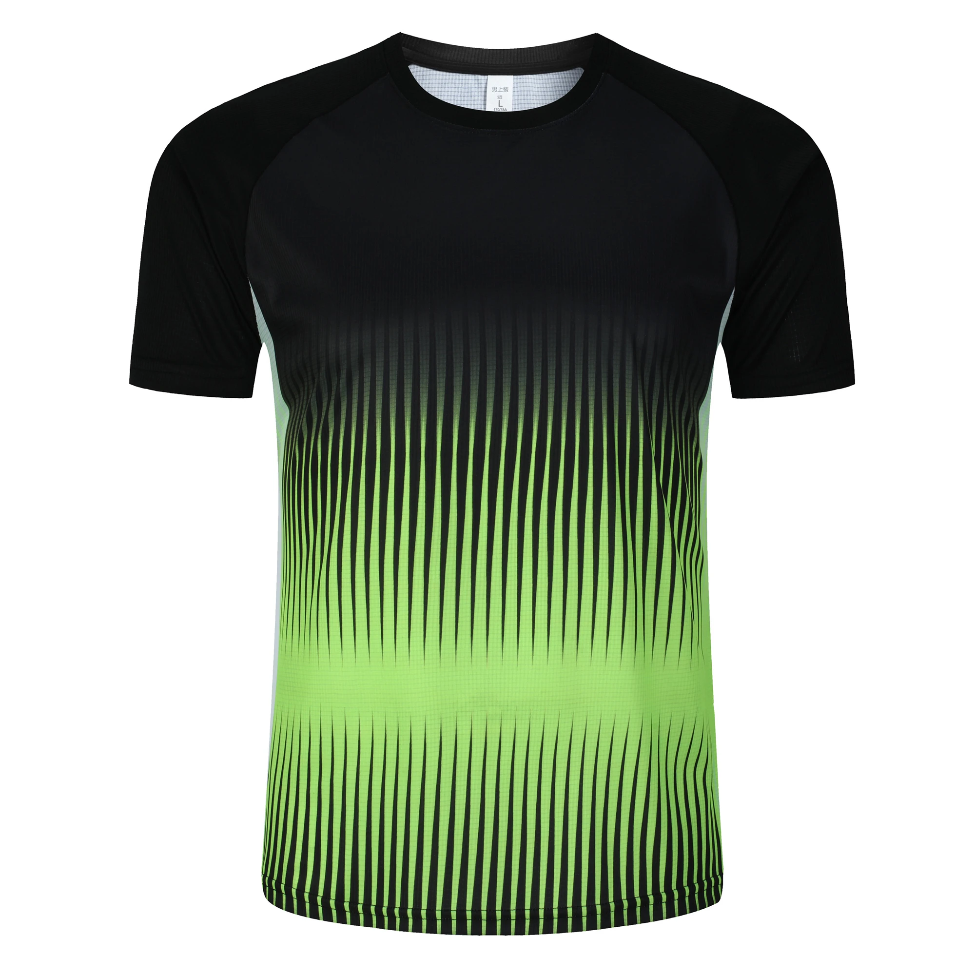 Table Tennis Training China - Modisches T-Shirt mit Farbverlauf und Streifenmuster