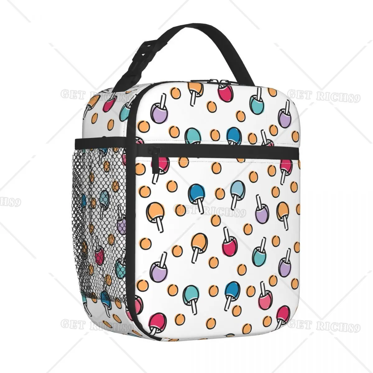 Table Tennis Animation - Tischtennisspieler Isolierte Lunchtasche für Frauen Männer