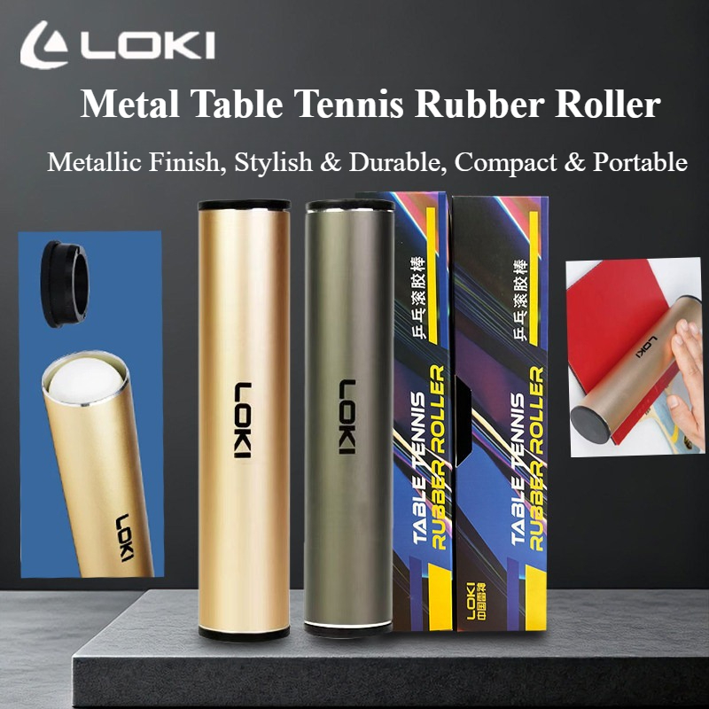 Table Tennis Video Game - LOKI Metall-Tischtennisgummi-Rollbehälter Professioneller Tischtennisgummi-Rollstab Schläger-Gummi-Zubehör