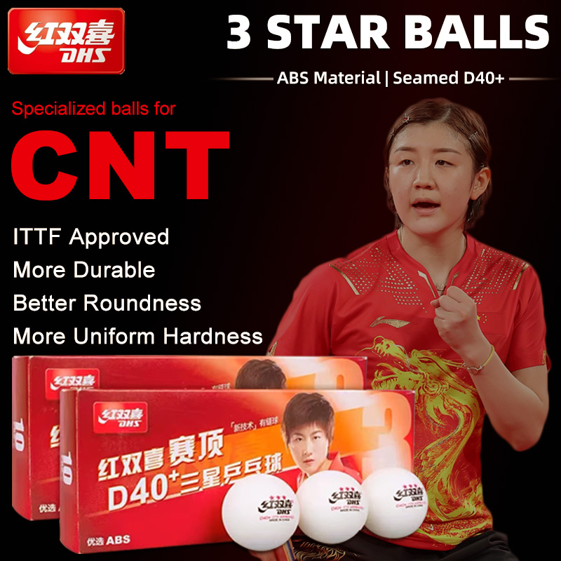 Table Tennis Video Game - DHS D40+ DJ40+ Ping-Pong-Bälle, 3-Sterne-ABS, neues