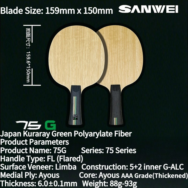 NEUER SANWEI 75G Inner Green-A – Table Tennis Xiom Bewertung und Preis